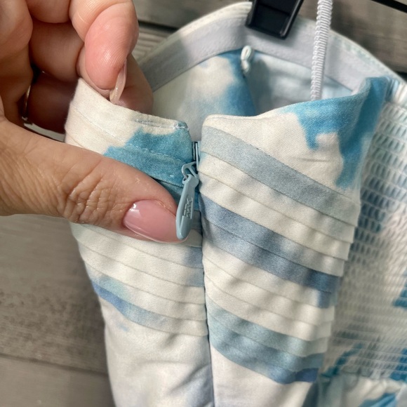 Moulinette Soeurs Anthropologie Skyward Paris City Print Strapless Dress Sz 2 - Picture 13 of 15